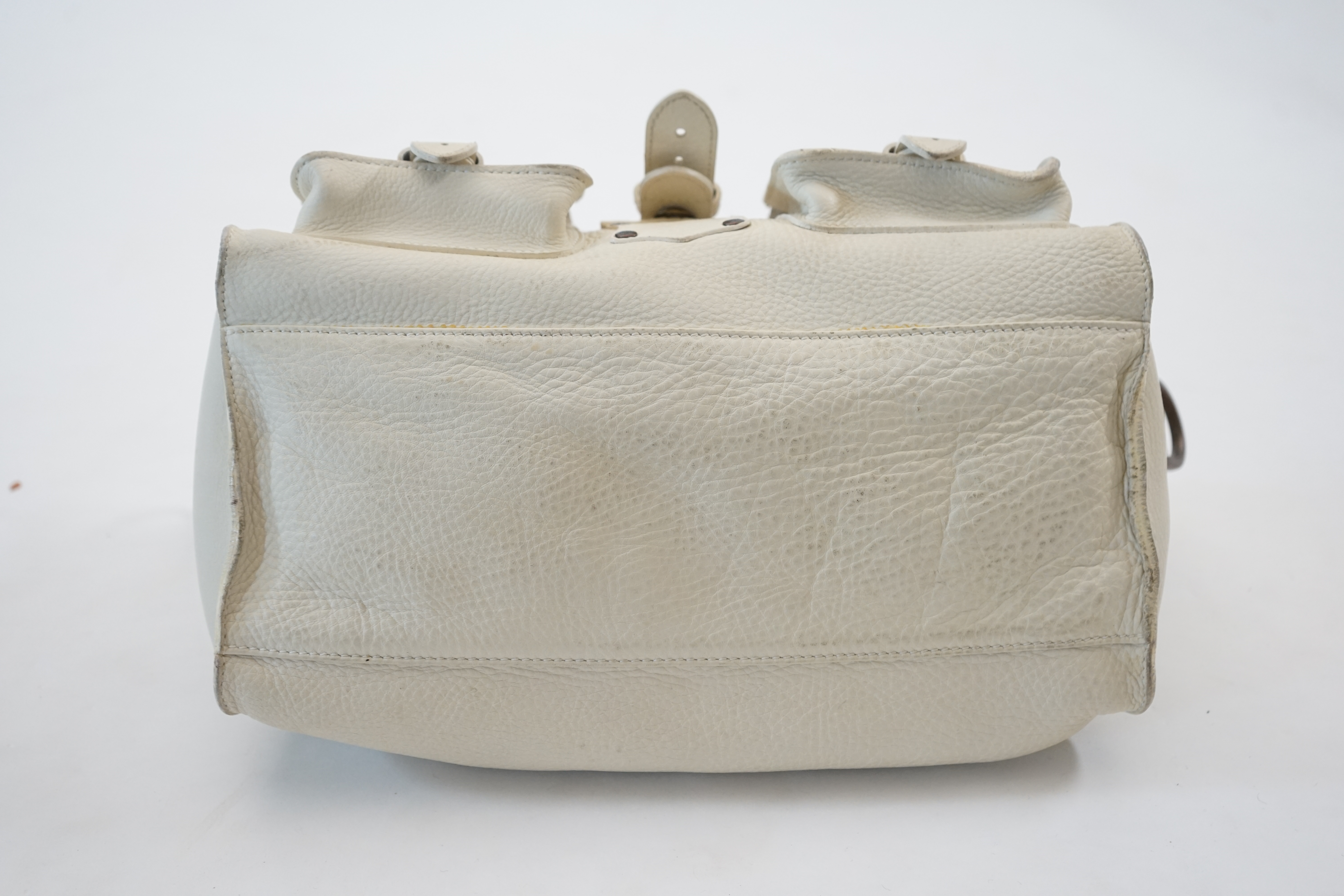 A Mulberry Roxanne cream leather handbag width 34cm, depth 15cm, height 18cm